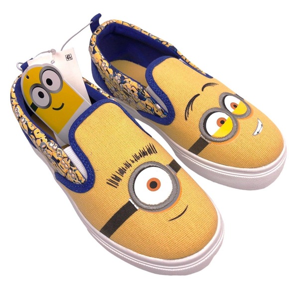 Minions Other - NEW Minions Canvas Slip On Shoes Sneakers Kids Unisex Boys Girls 13